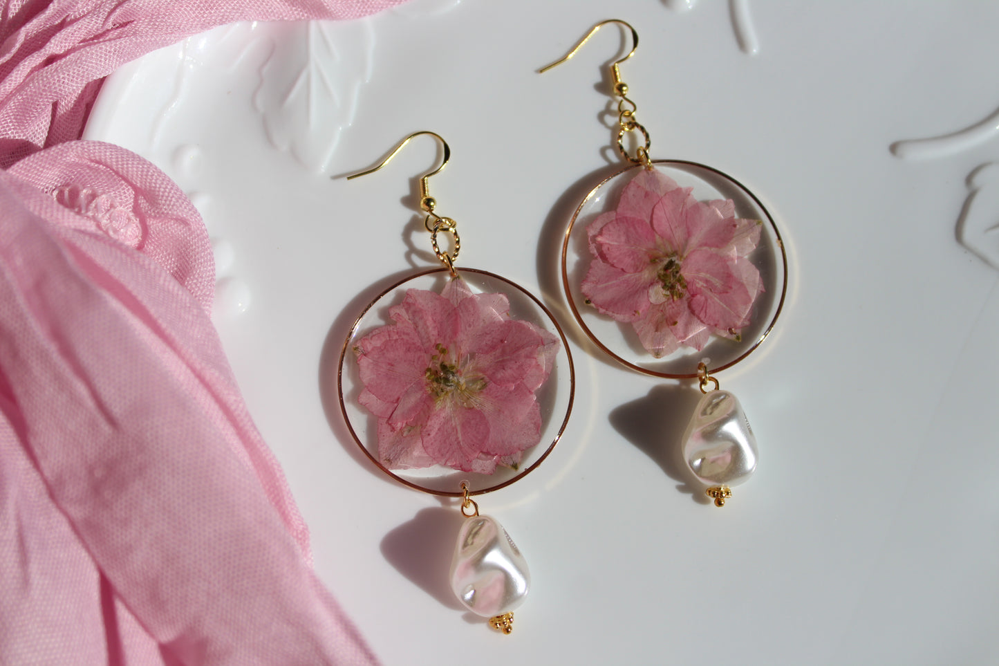 Blush Bloom Pearl Earrings