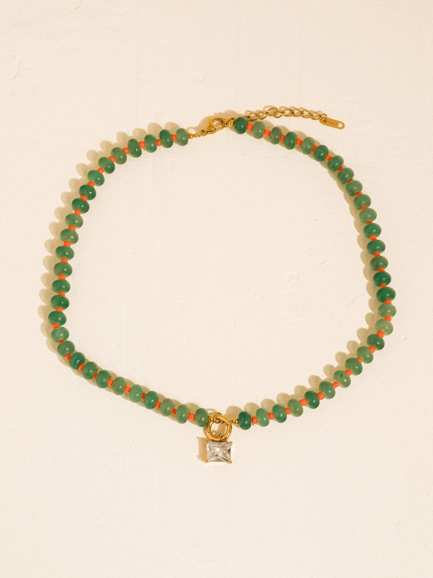 Boho Beaded CZ Necklace