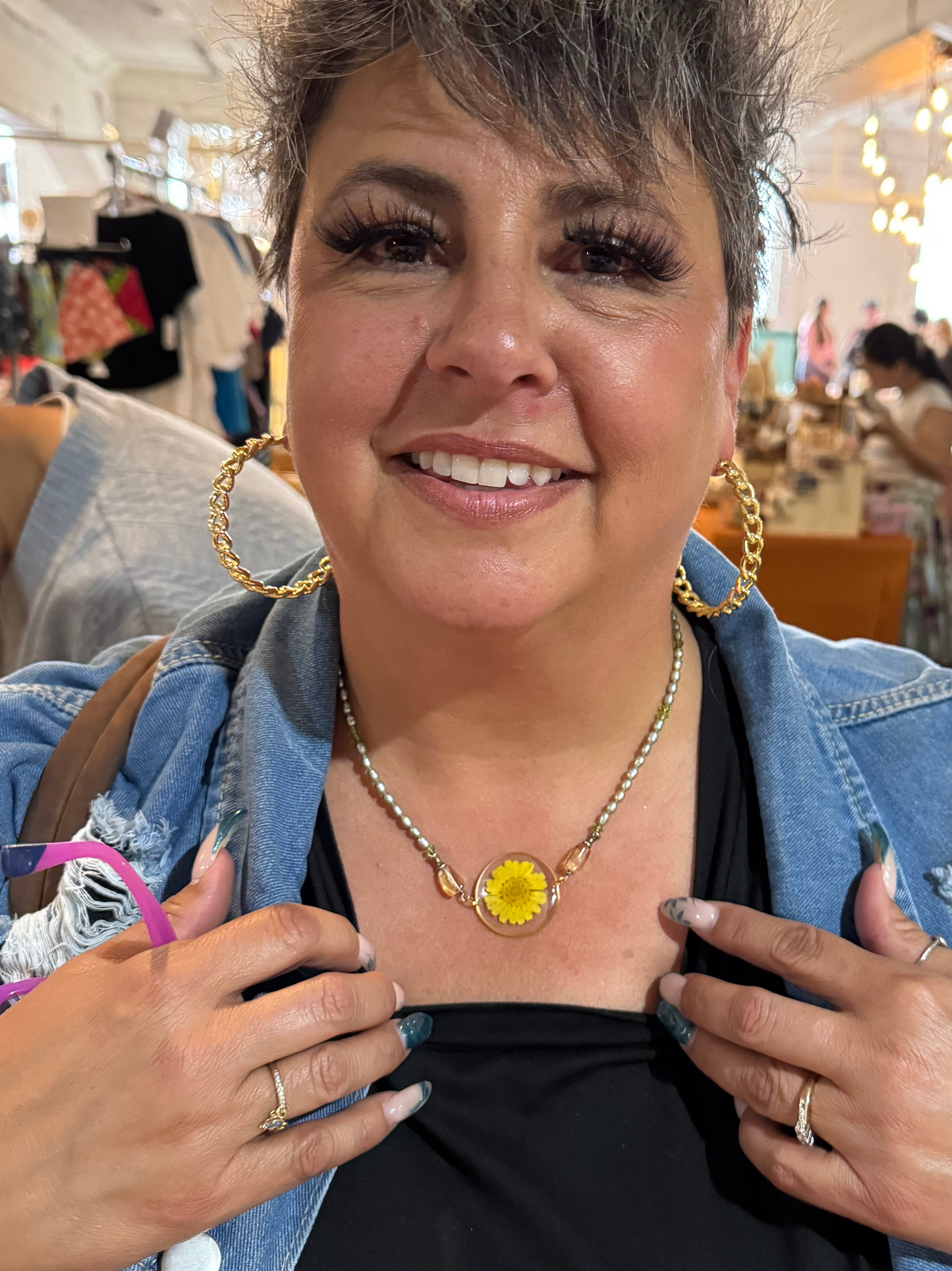 Golden Meadow Bloom Necklace