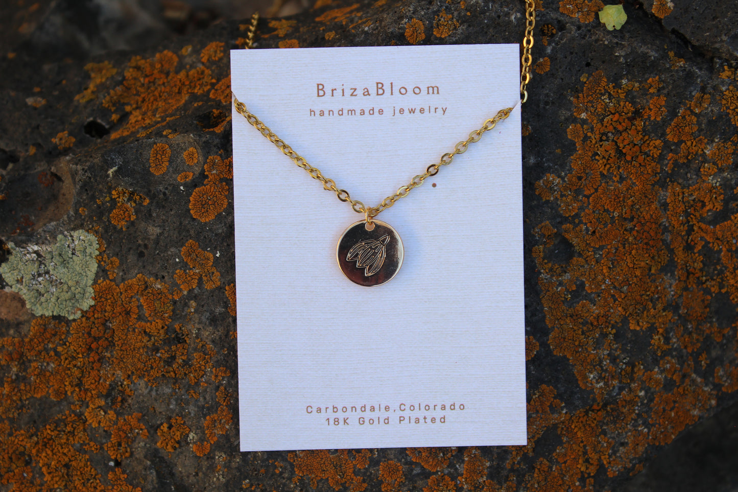 January Birth Flower Snowdrop 18K Gold Plated Necklace