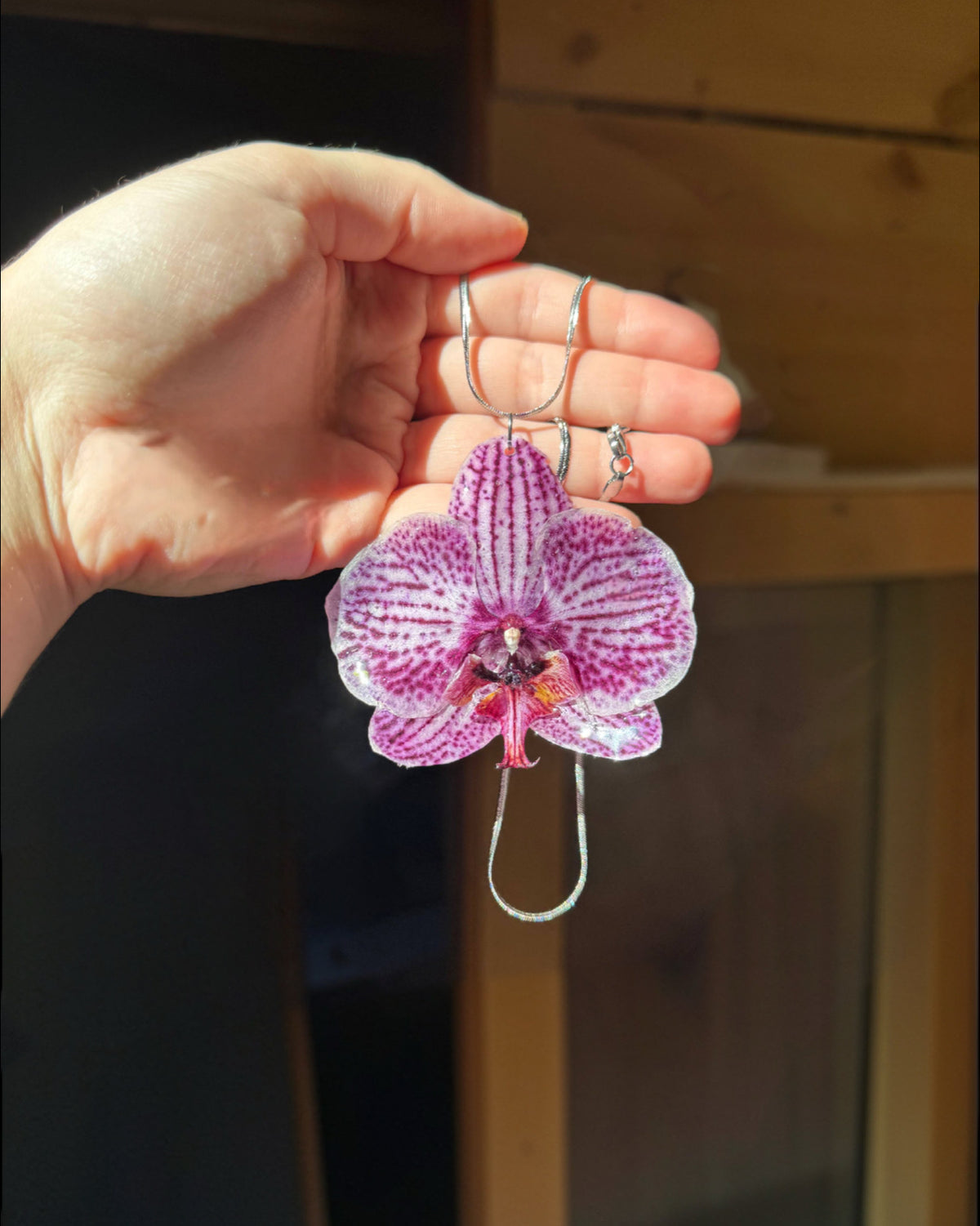 Statement Purple Orchid Necklace