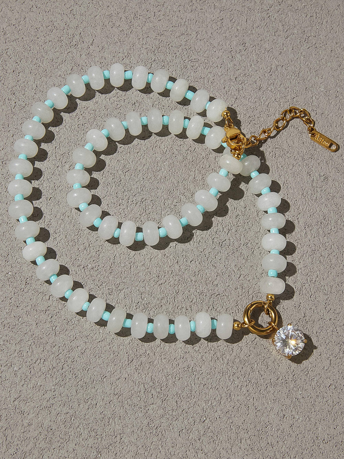 Boho Beaded CZ Necklace