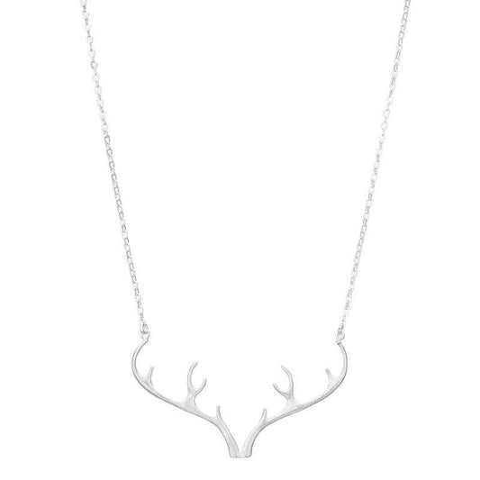 Silver Plate - Antler Necklace