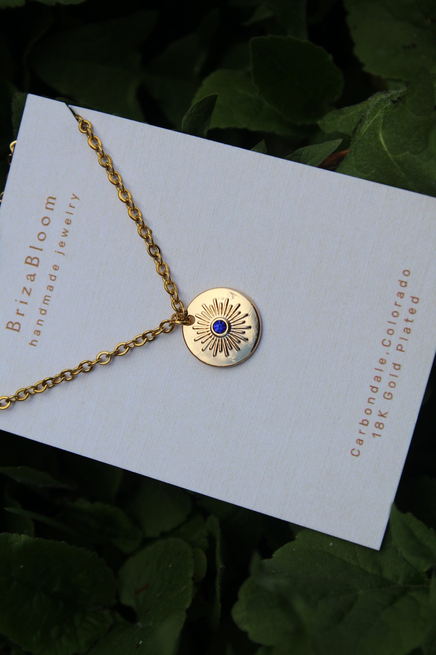 September- Morning Glory Birth Flower Necklace-18K Gold plated