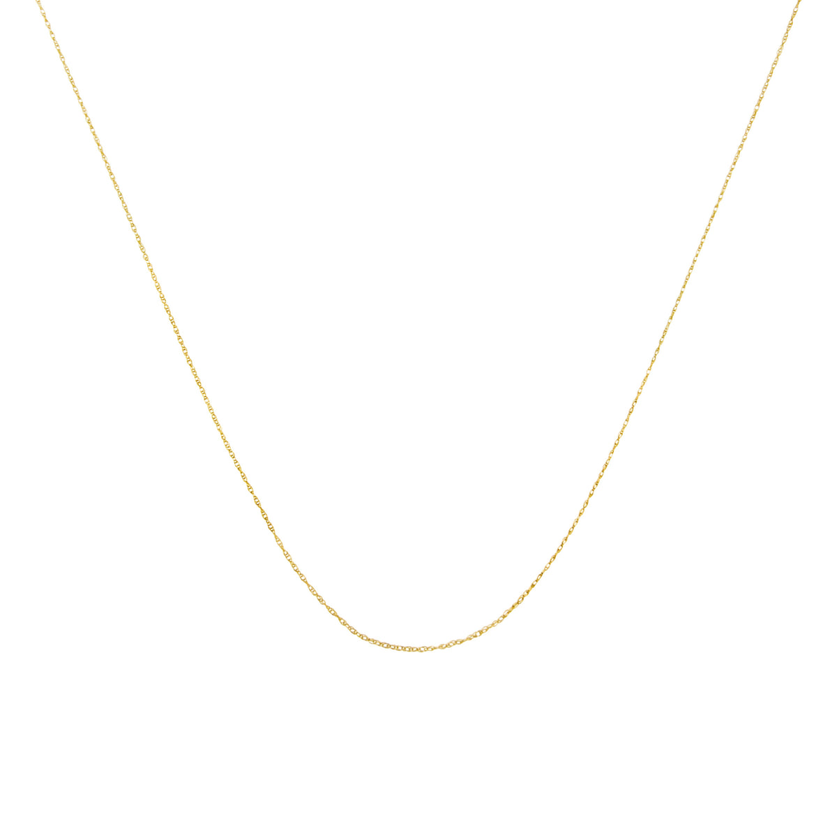 Solid 10K Gold Rope Chain 0.5MM with Spring Ring