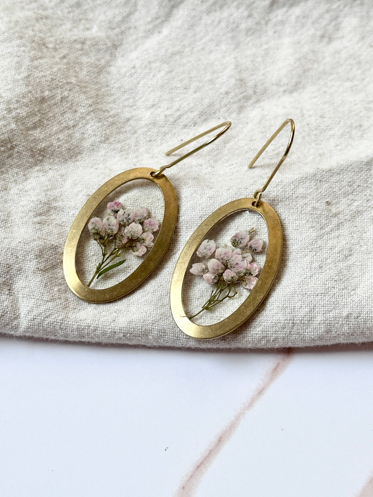 Pressed Pink Rice Flower Jewelry