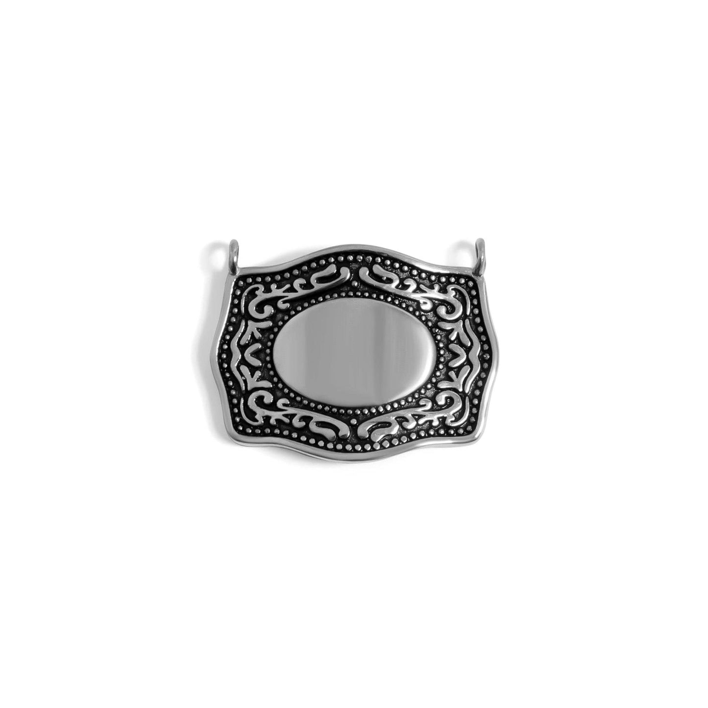 Engravable Belt Buckle Charm 18K Gold PVD