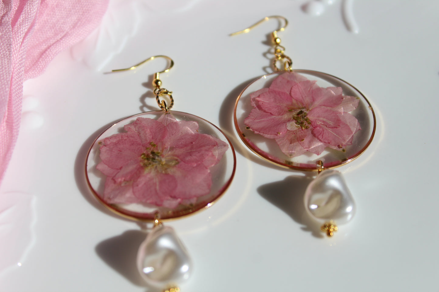 Blush Bloom Pearl Earrings