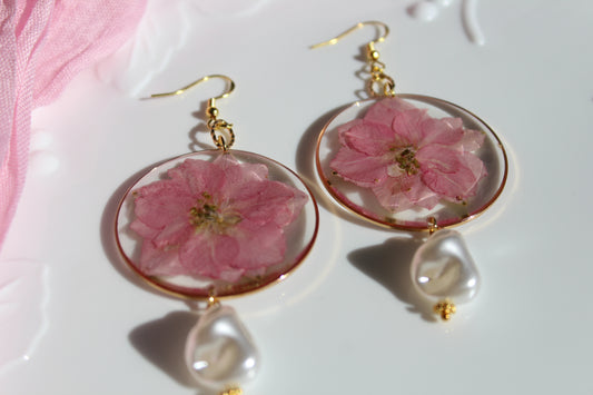Blush Bloom Pearl Earrings