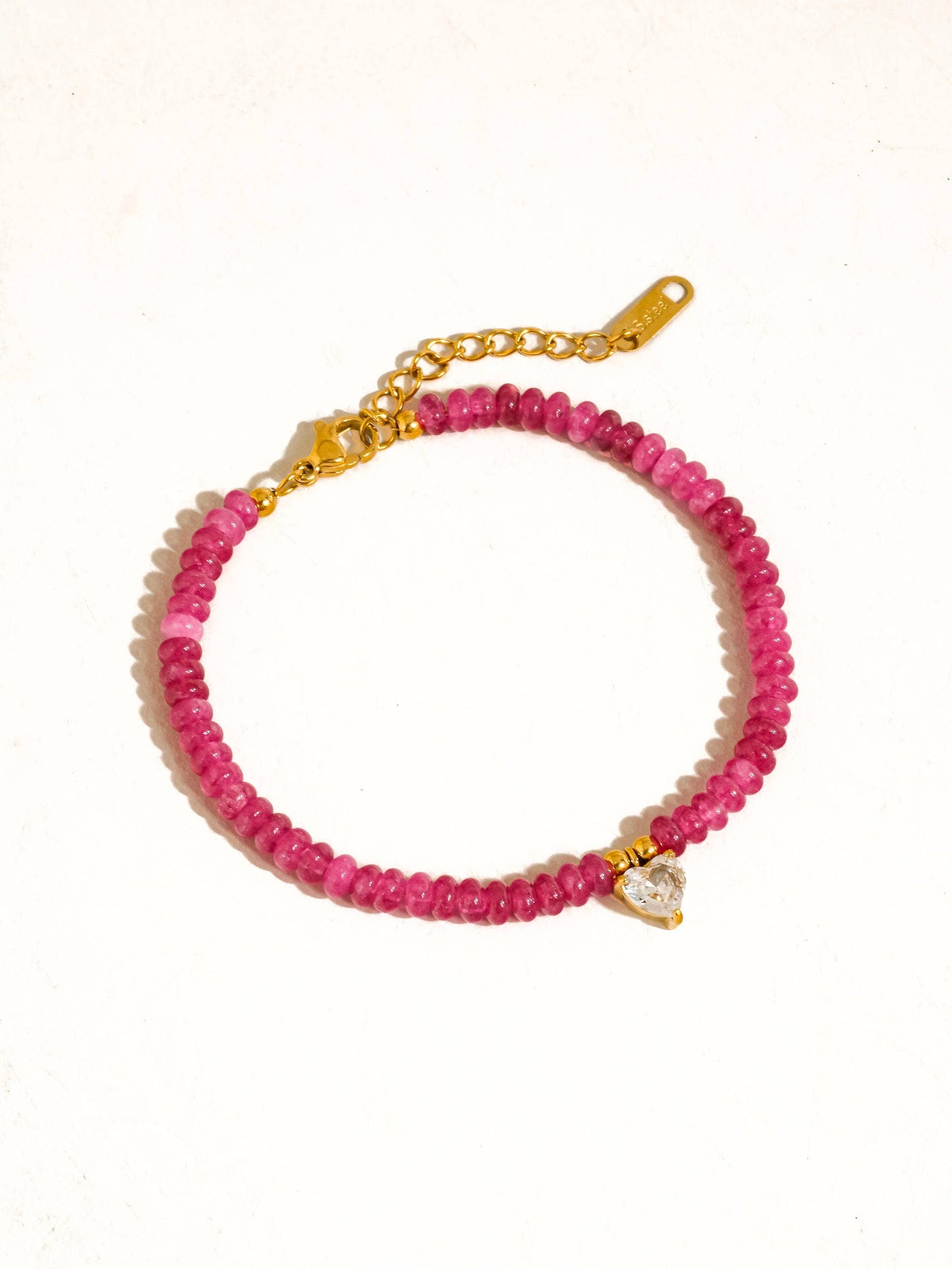 18K Gold Non-Tarnish Beaded CZ Bracelet