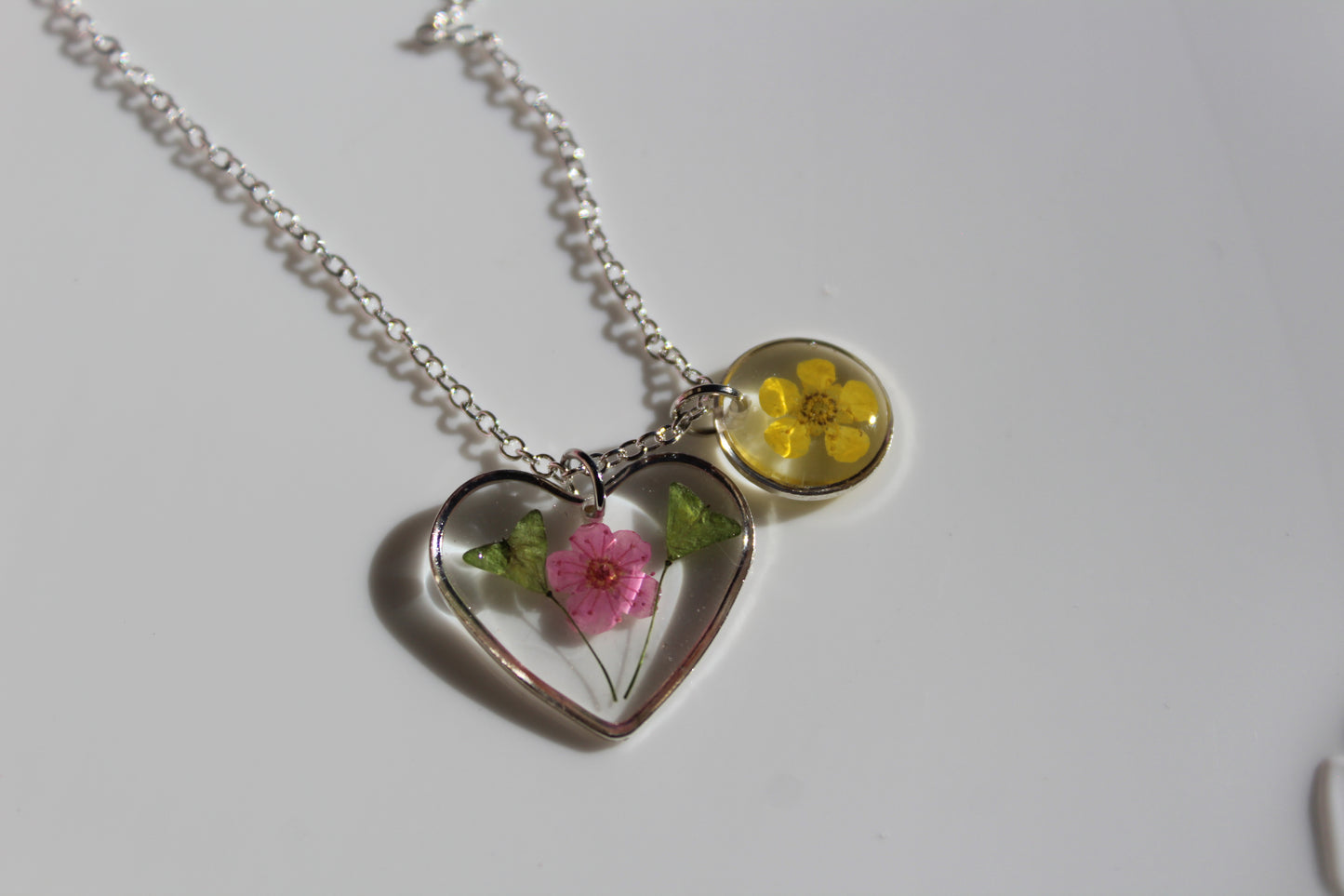 Heart Duo Necklace-Sliver