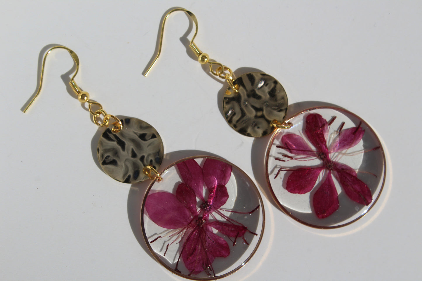 Fuchsia Bloom Botanical Statement Earrings