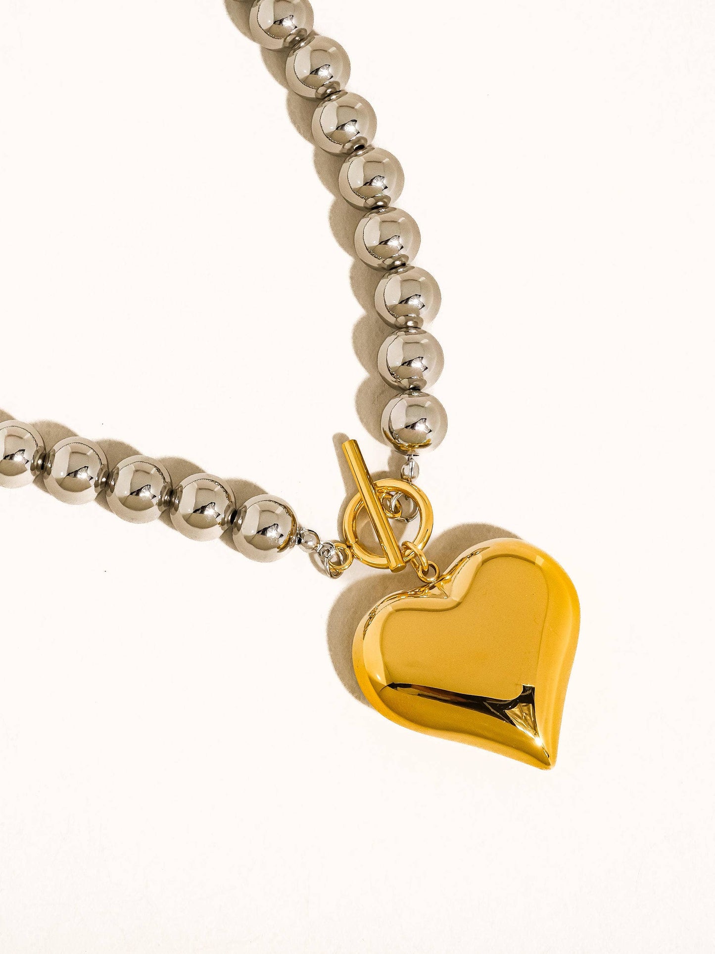 Two Tone Heart Necklace