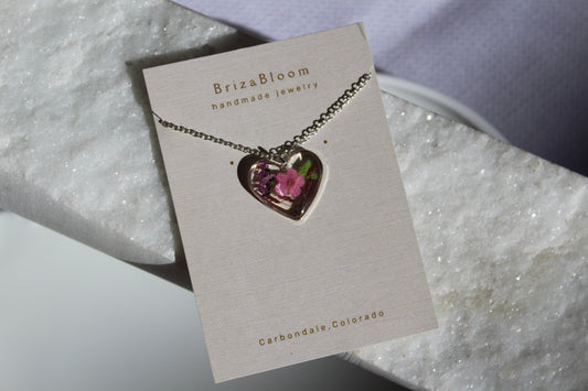Blush Heart Sliver Necklace