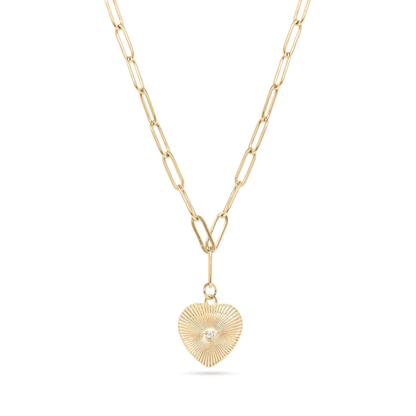 Heart Paperclip Pendant Necklace