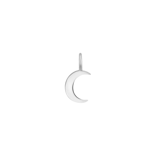 Half Moon Charm Solid Sterling Silver