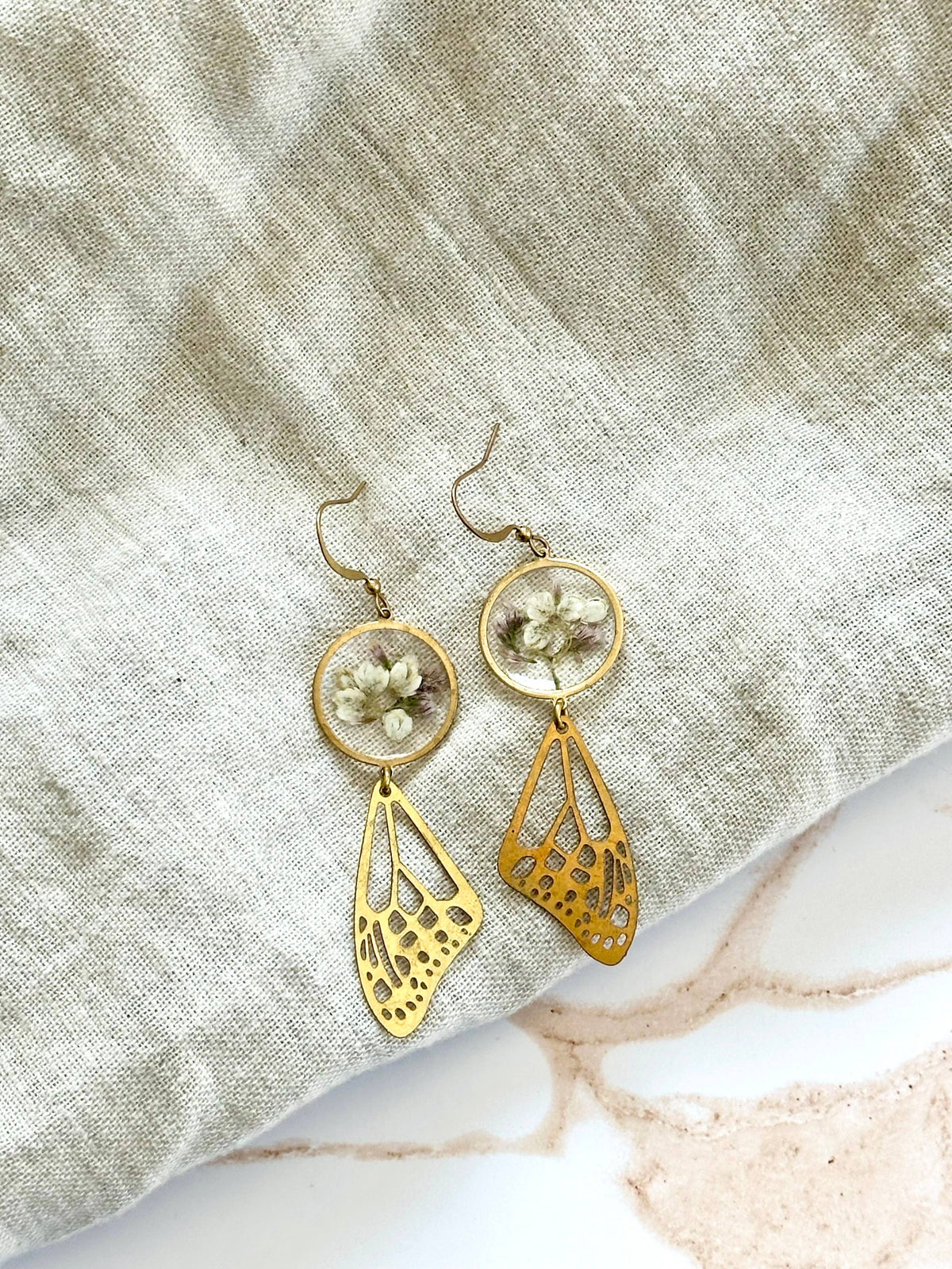 Babys Breath and Capsia | Brass Jewelry