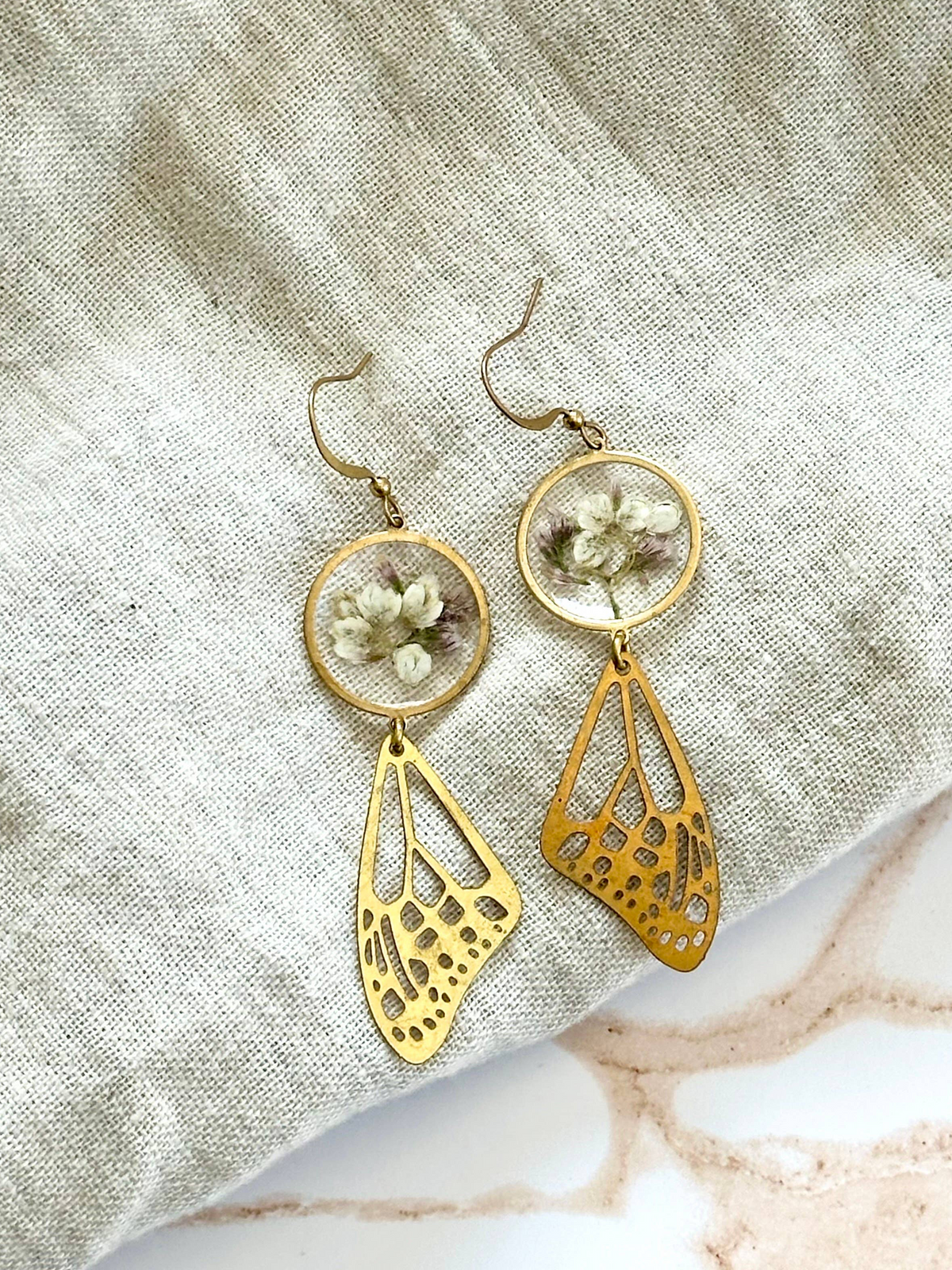 Babys Breath and Capsia | Brass Jewelry