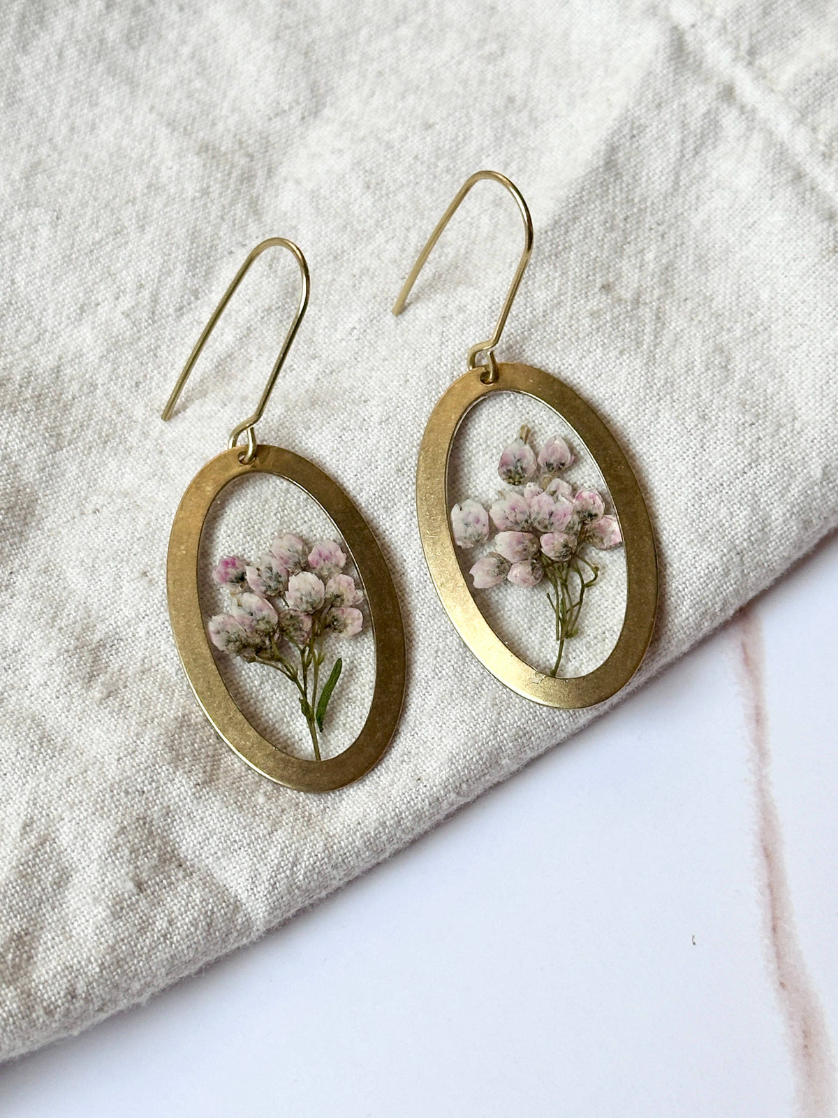 Pressed Pink Rice Flower Jewelry