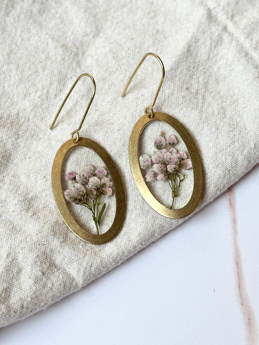 Pressed Pink Rice Flower Jewelry