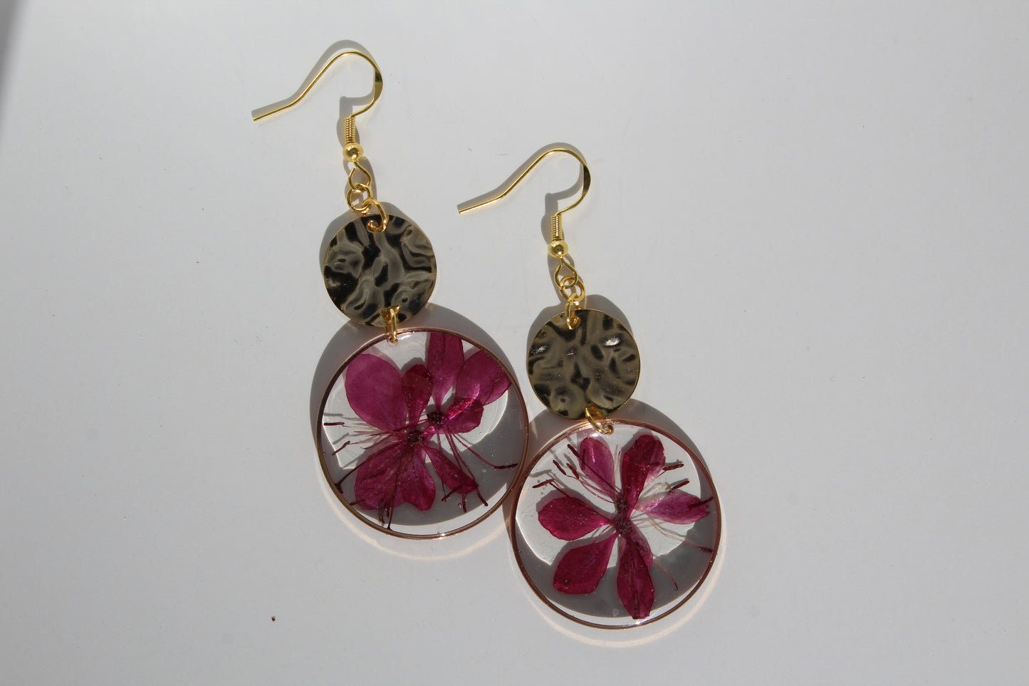 Fuchsia Bloom Botanical Statement Earrings