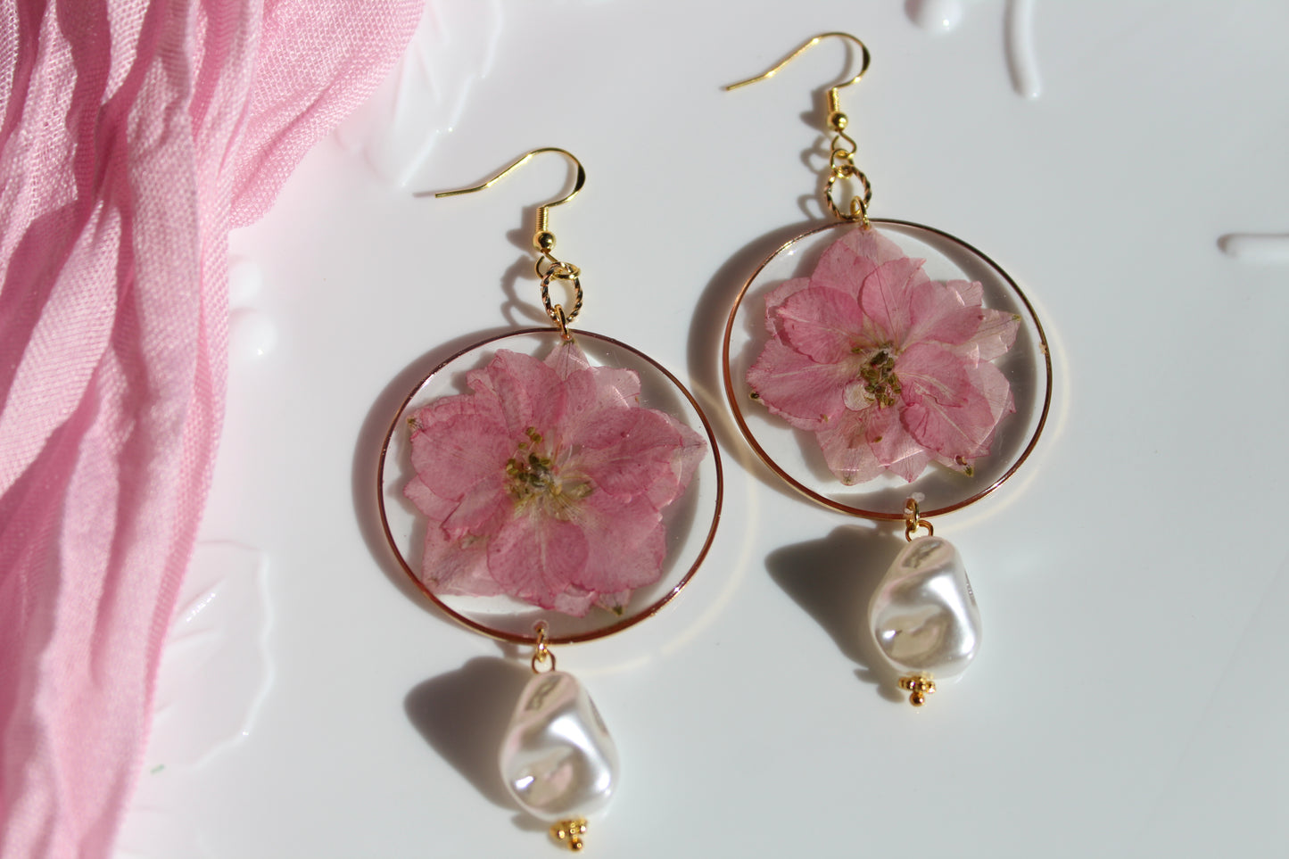 Blush Bloom Pearl Earrings