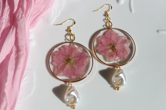Blush Bloom Pearl Earrings