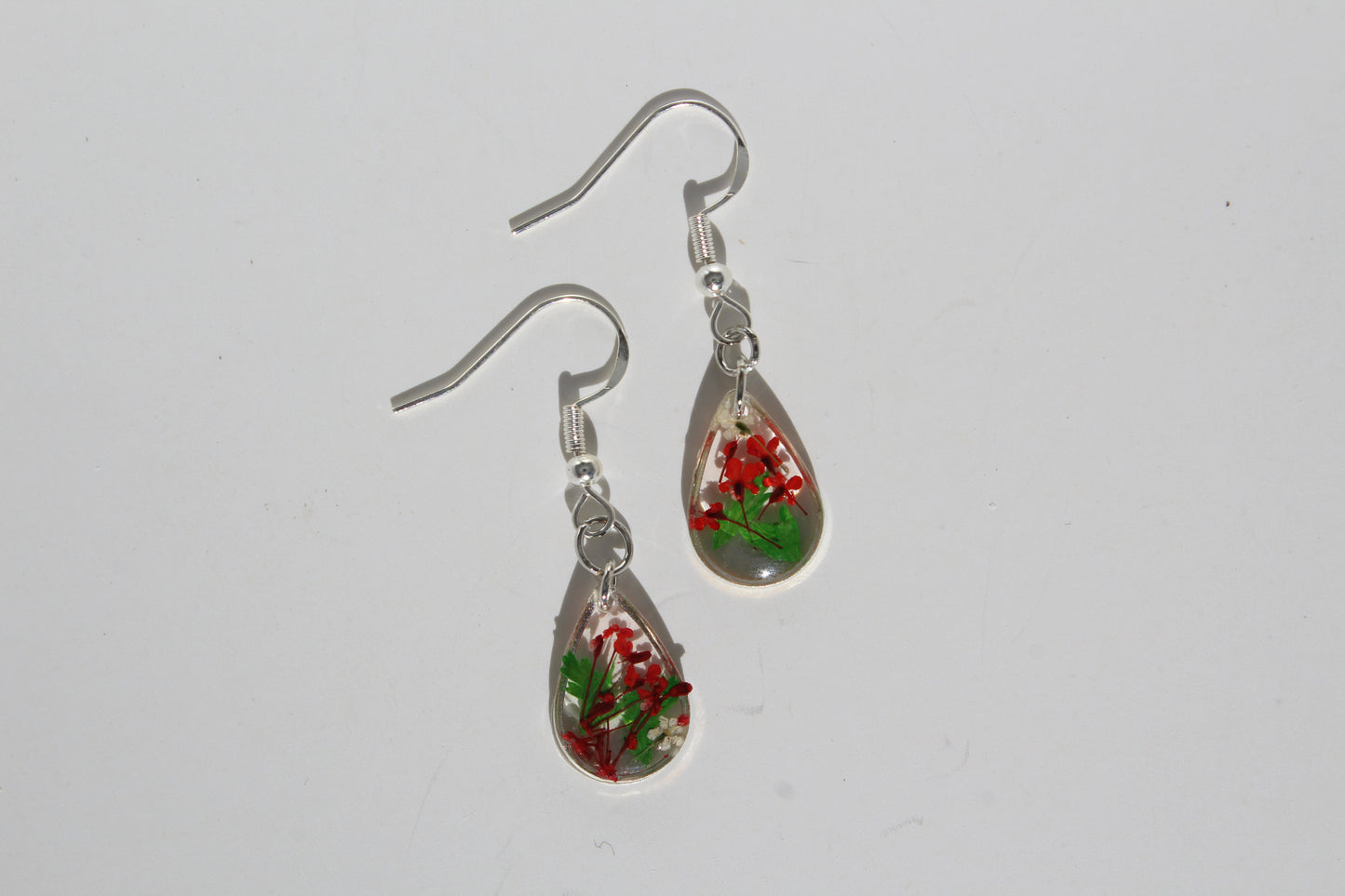Scarlet Garden Resin Drop Earrings
