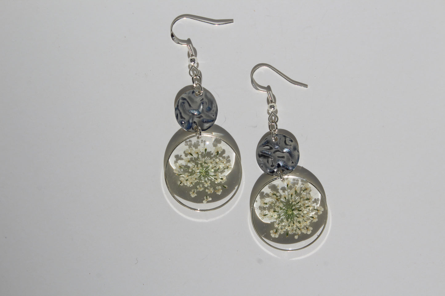 Queen Anne’s Lace Silver Drop Earrings