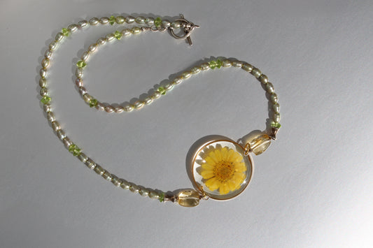 Golden Meadow Bloom Necklace