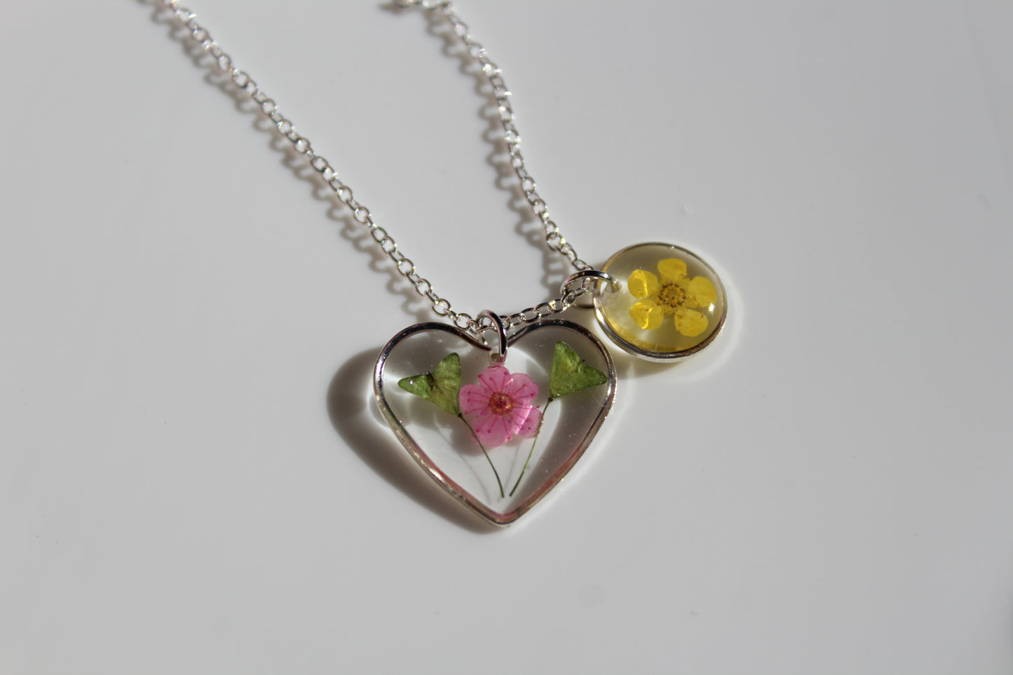 Heart Duo Necklace-Sliver