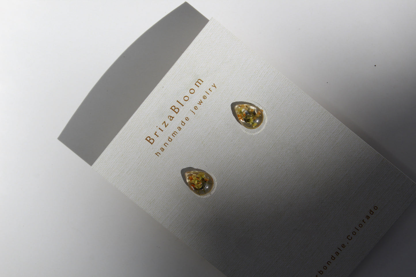 Golden Meadow Floral Stud Earrings