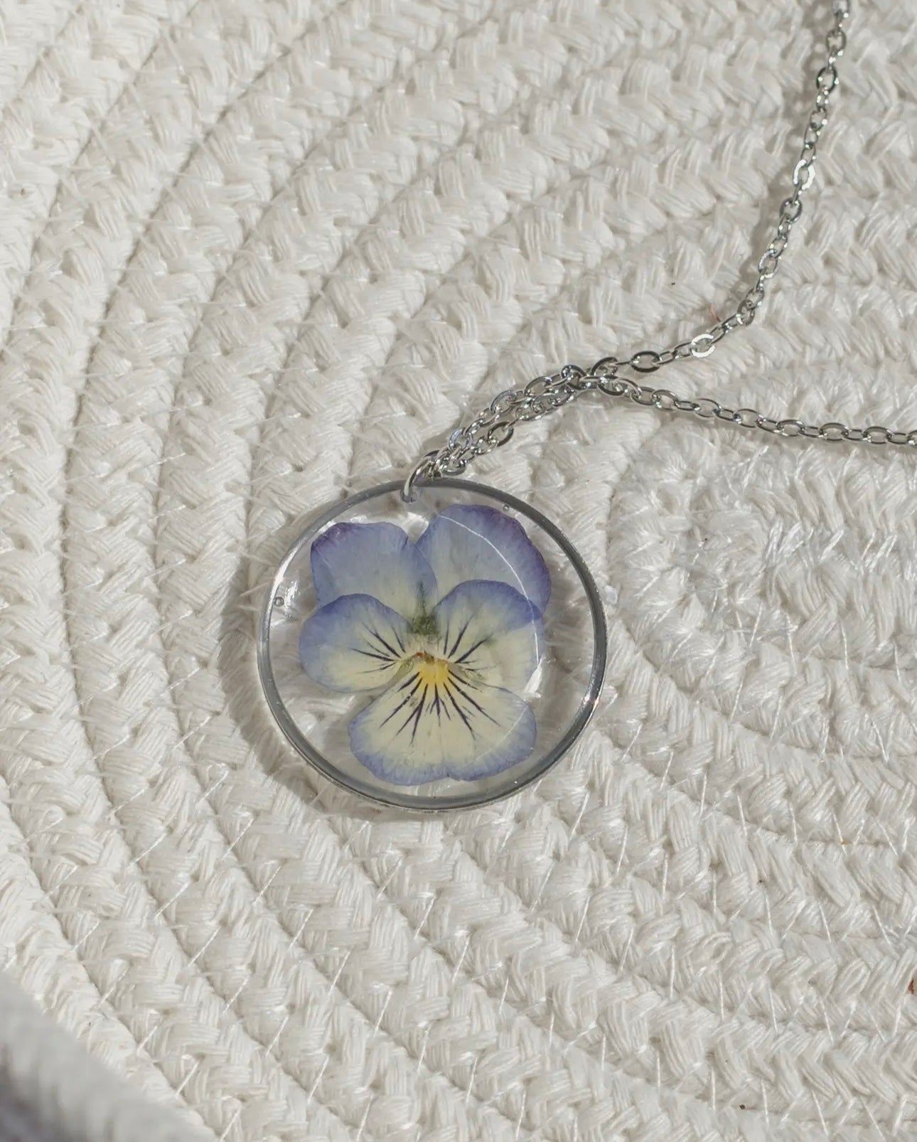 Pansy Real Flower Necklace
