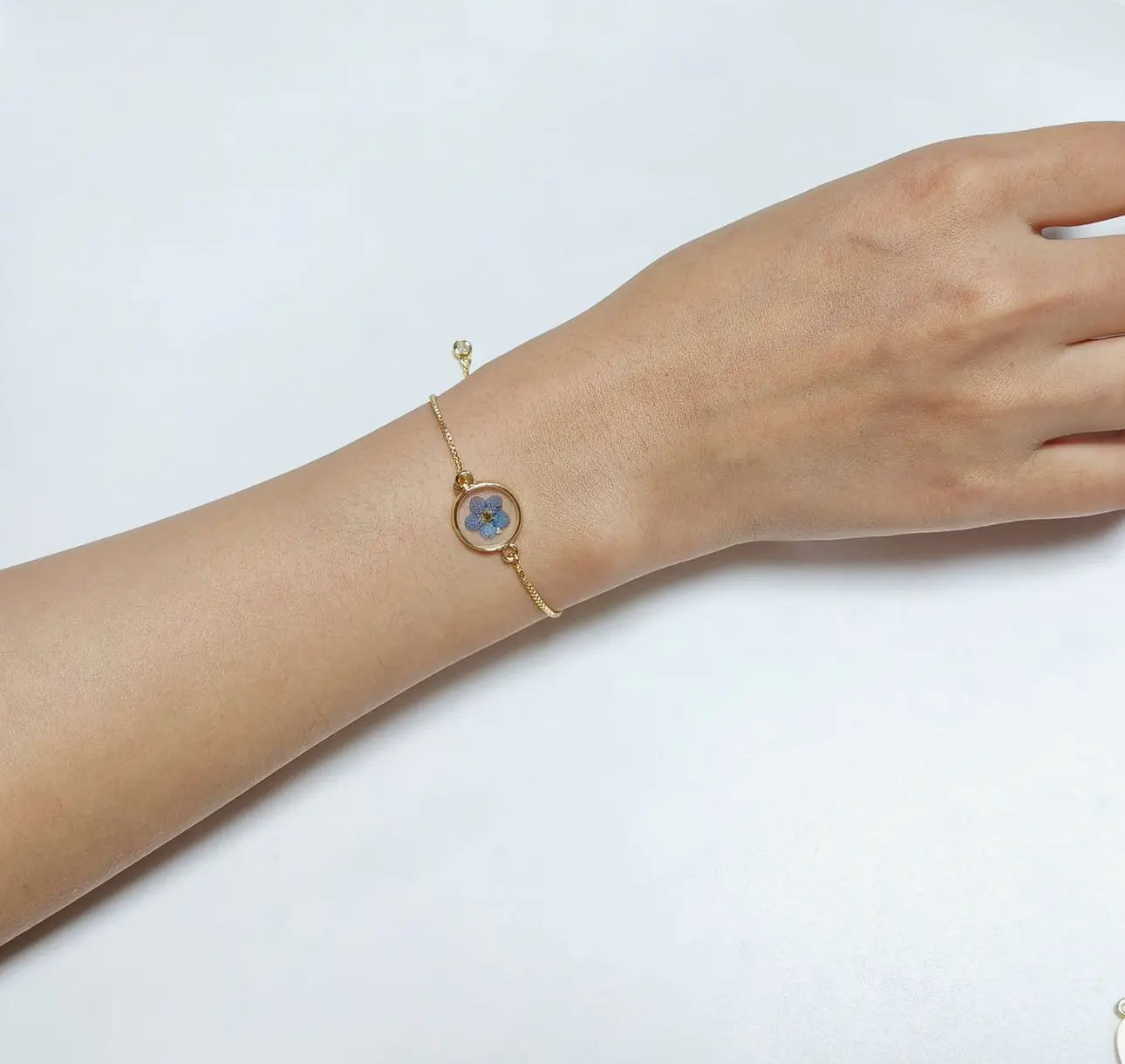 Forget-Me-Not Adjustable Slider Bracelet