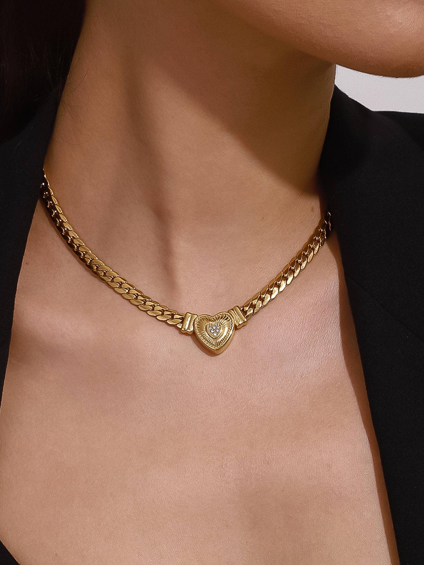Heart Pendant Chain Necklace