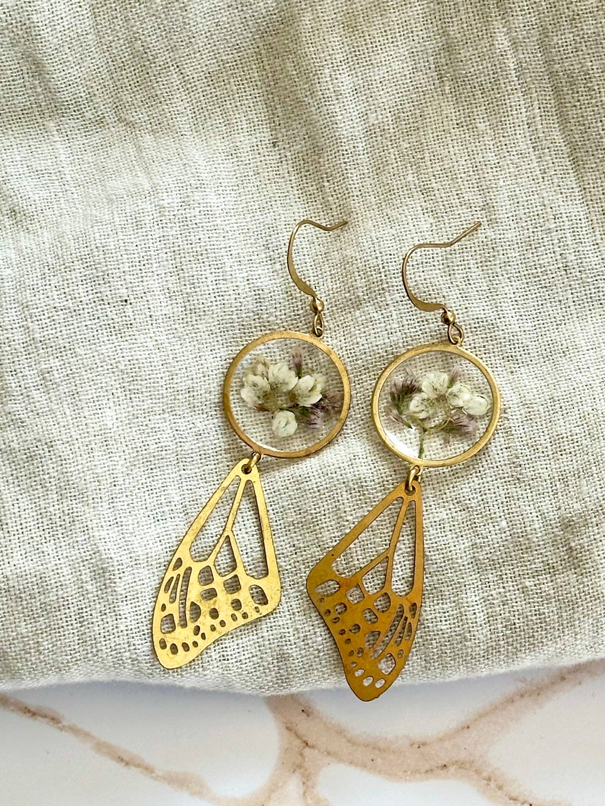 Babys Breath and Capsia | Brass Jewelry