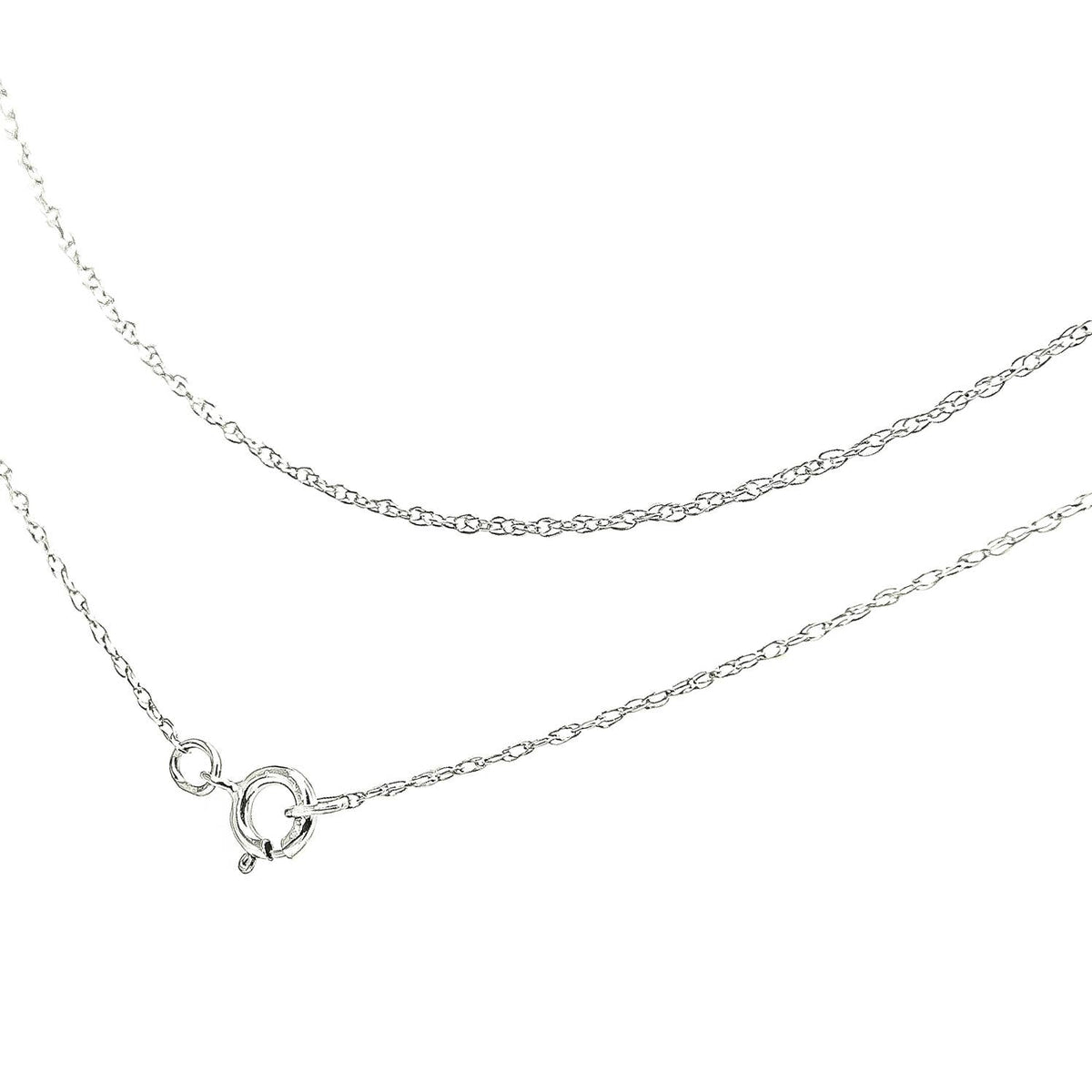 Solid 10K Gold Rope Chain 0.5MM with Spring Ring