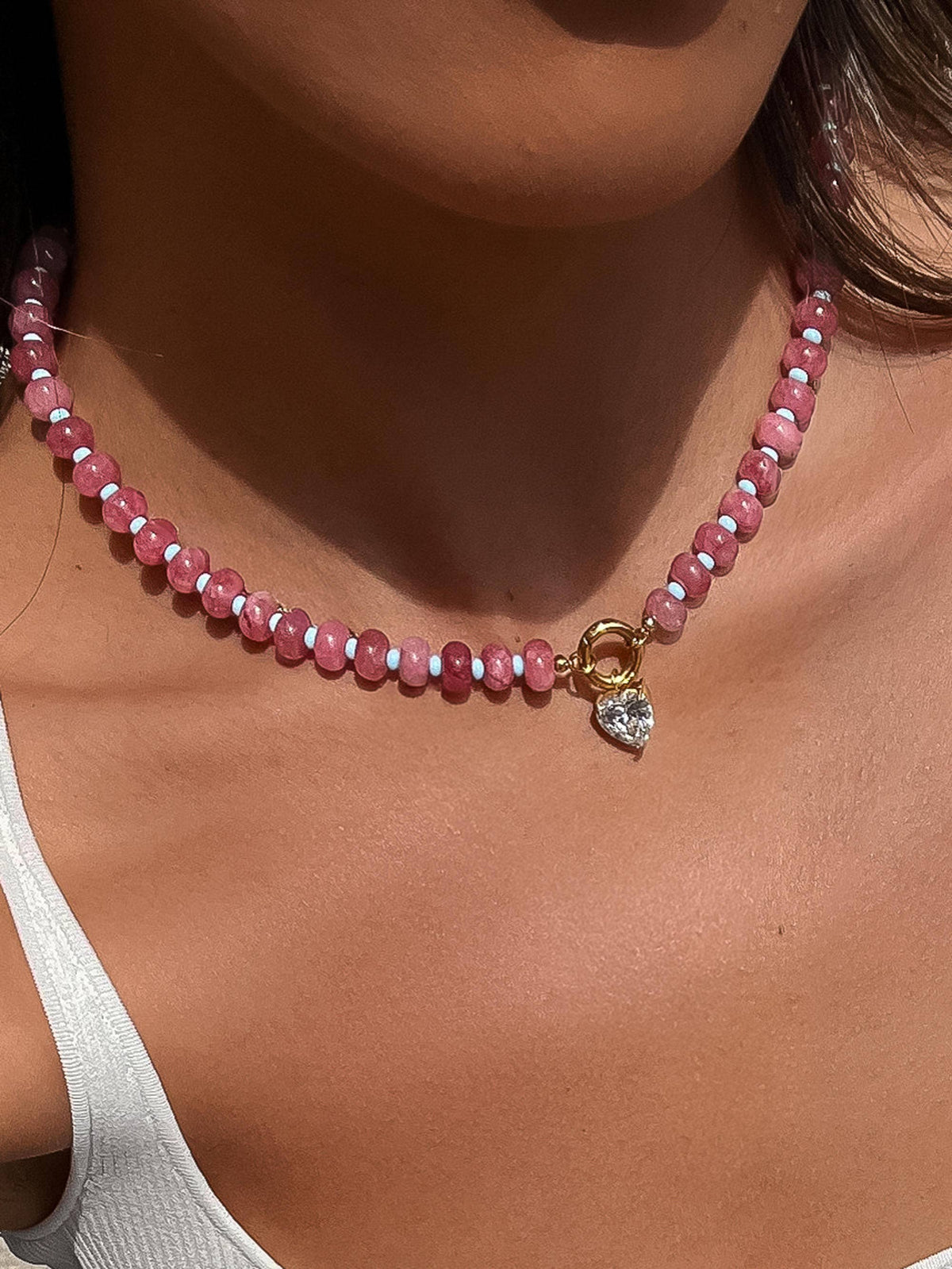Boho Beaded CZ Necklace