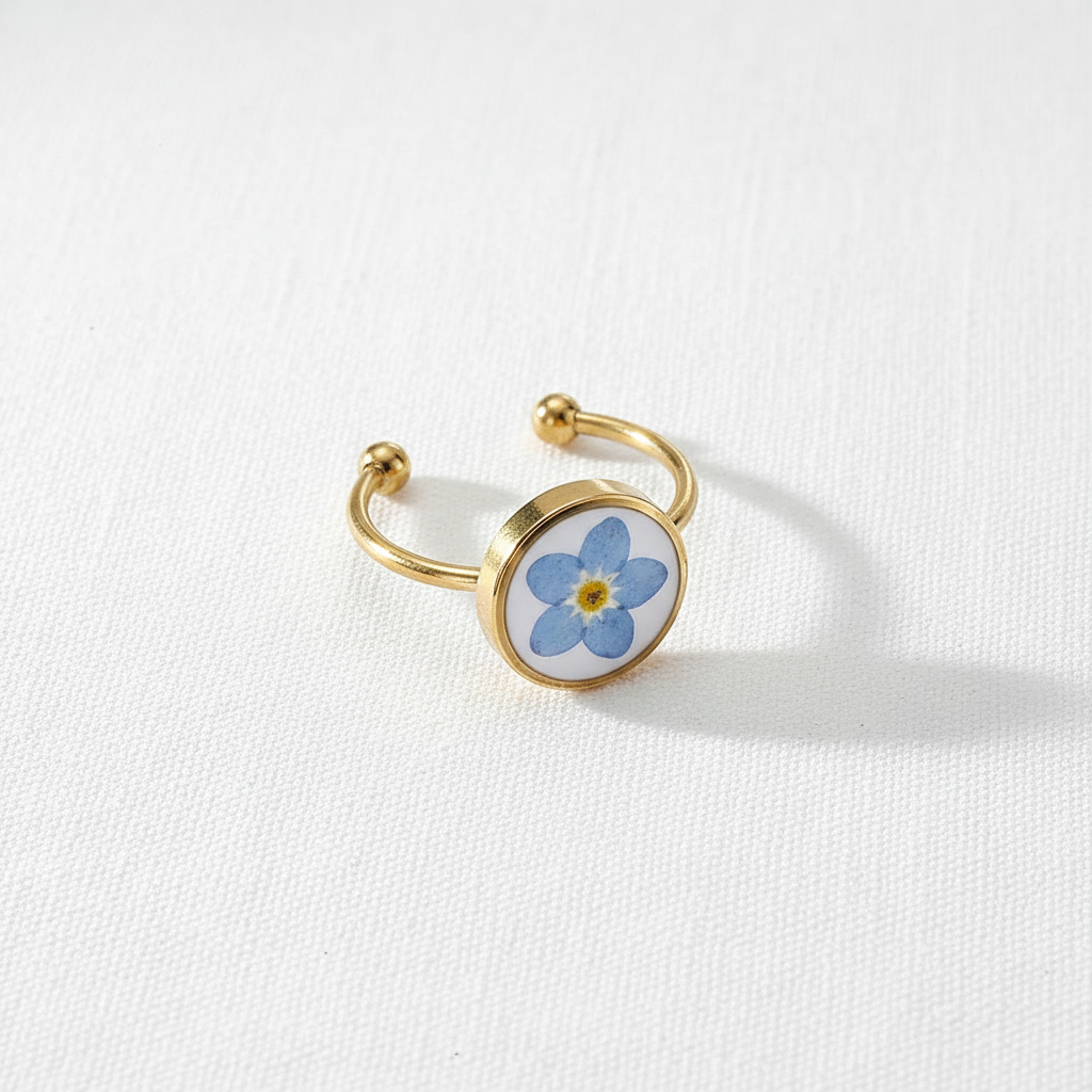 Adjustable Preserved Botanical Ring