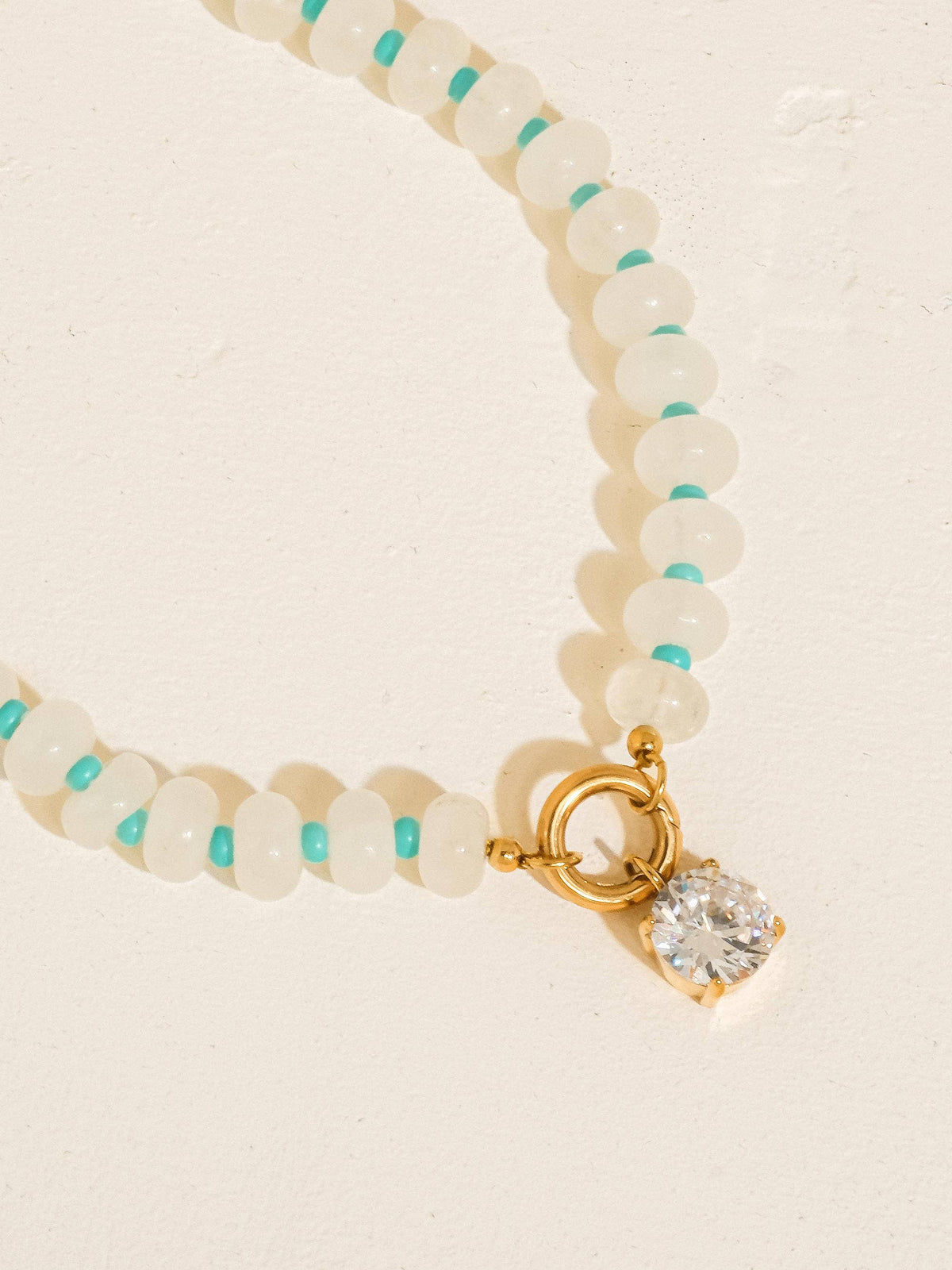 Boho Beaded CZ Necklace