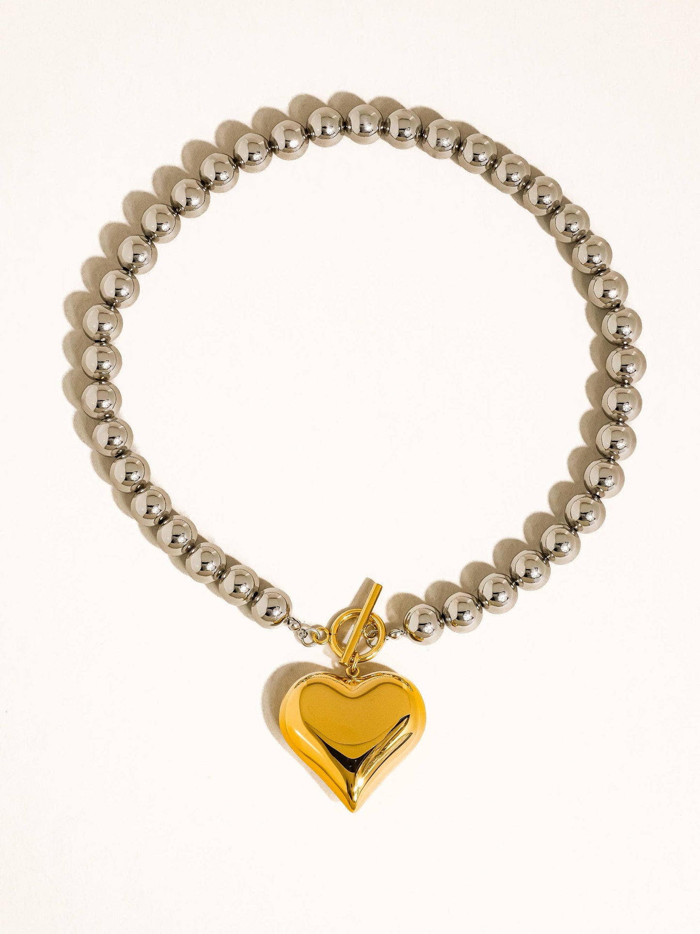 Two Tone Heart Necklace