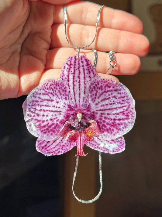 Statement Purple Orchid Necklace