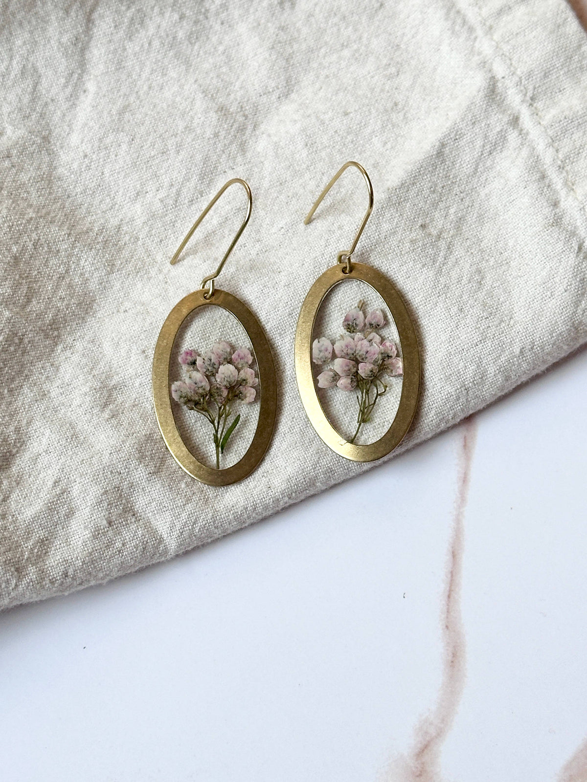 Pressed Pink Rice Flower Jewelry